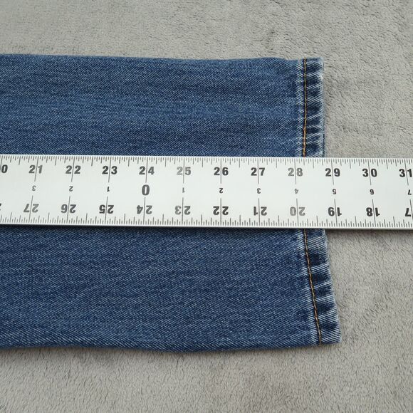Levi's 505 Jeans Mens Size 36x29 Blue Regular Straight Denim Medium Wash - Picture 4 of 16